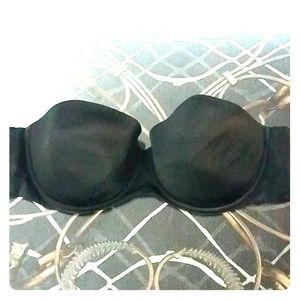Cacique Black Strapless Bra